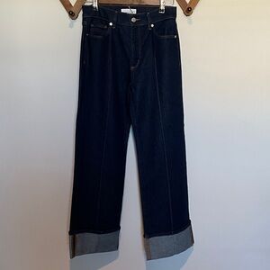 LOFT Dark Blue Wide Leg Jeans